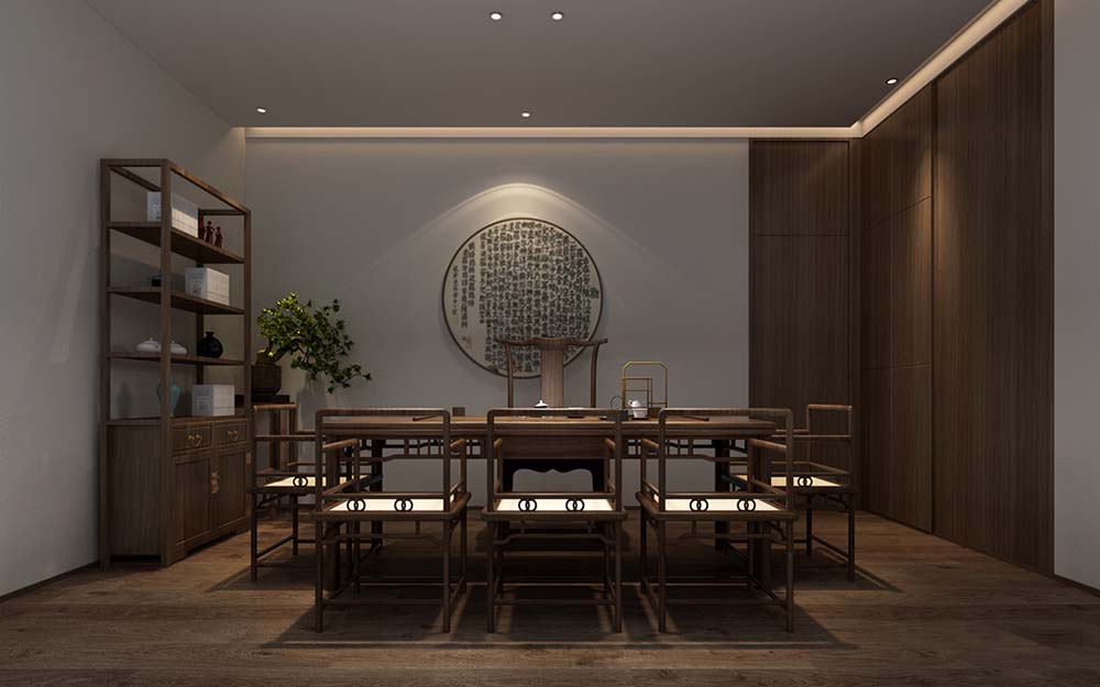 茶文化茶室設(shè)計(jì)效果圖-第4張圖片-上海古都建筑設(shè)計(jì)集團(tuán)