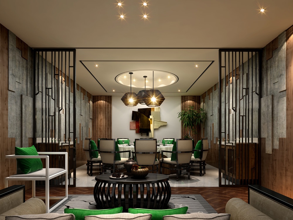 700平中式風(fēng)格餐飲店面設(shè)計裝潢-第3張圖片-上海古都建筑設(shè)計集團(tuán)