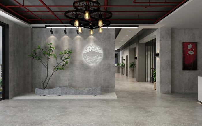 600平工業(yè)風(fēng)辦公室設(shè)計裝修效果圖-第2張圖片-上海古都建筑設(shè)計集團