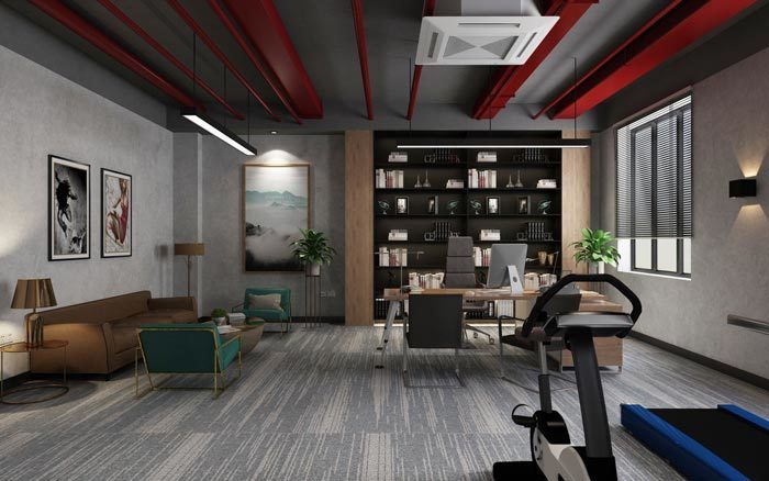 600平工業(yè)風(fēng)辦公室設(shè)計裝修效果圖-第6張圖片-上海古都建筑設(shè)計集團