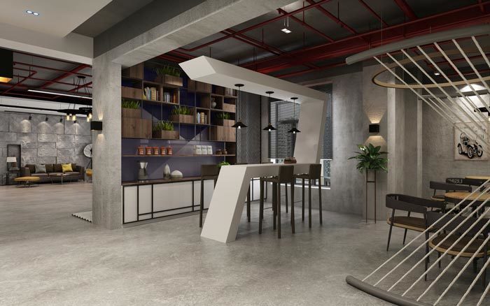 600平工業(yè)風(fēng)辦公室設(shè)計裝修效果圖-第3張圖片-上海古都建筑設(shè)計集團