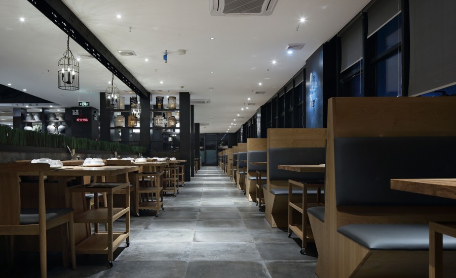 500平中式餐館設(shè)計(jì)裝修實(shí)景圖-第3張圖片-上海古都建筑設(shè)計(jì)集團(tuán)