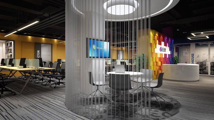 嘉定辦公室裝修紡織公司設(shè)計效果圖-第1張圖片-上海古都建筑設(shè)計集團