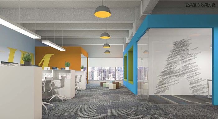 浦東機(jī)器人科技公司辦公室裝修設(shè)計-第3張圖片-上海古都建筑設(shè)計集團(tuán)
