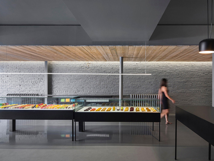 簡約灰色調(diào)面包店裝修設(shè)計(jì)-第2張圖片-上海古都建筑設(shè)計(jì)集團(tuán)