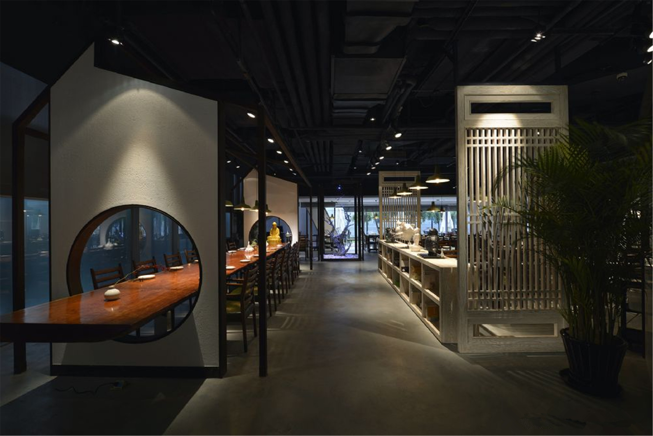 普陀區(qū)中式禪意餐館裝修設(shè)計-第5張圖片-上海古都建筑設(shè)計集團(tuán)