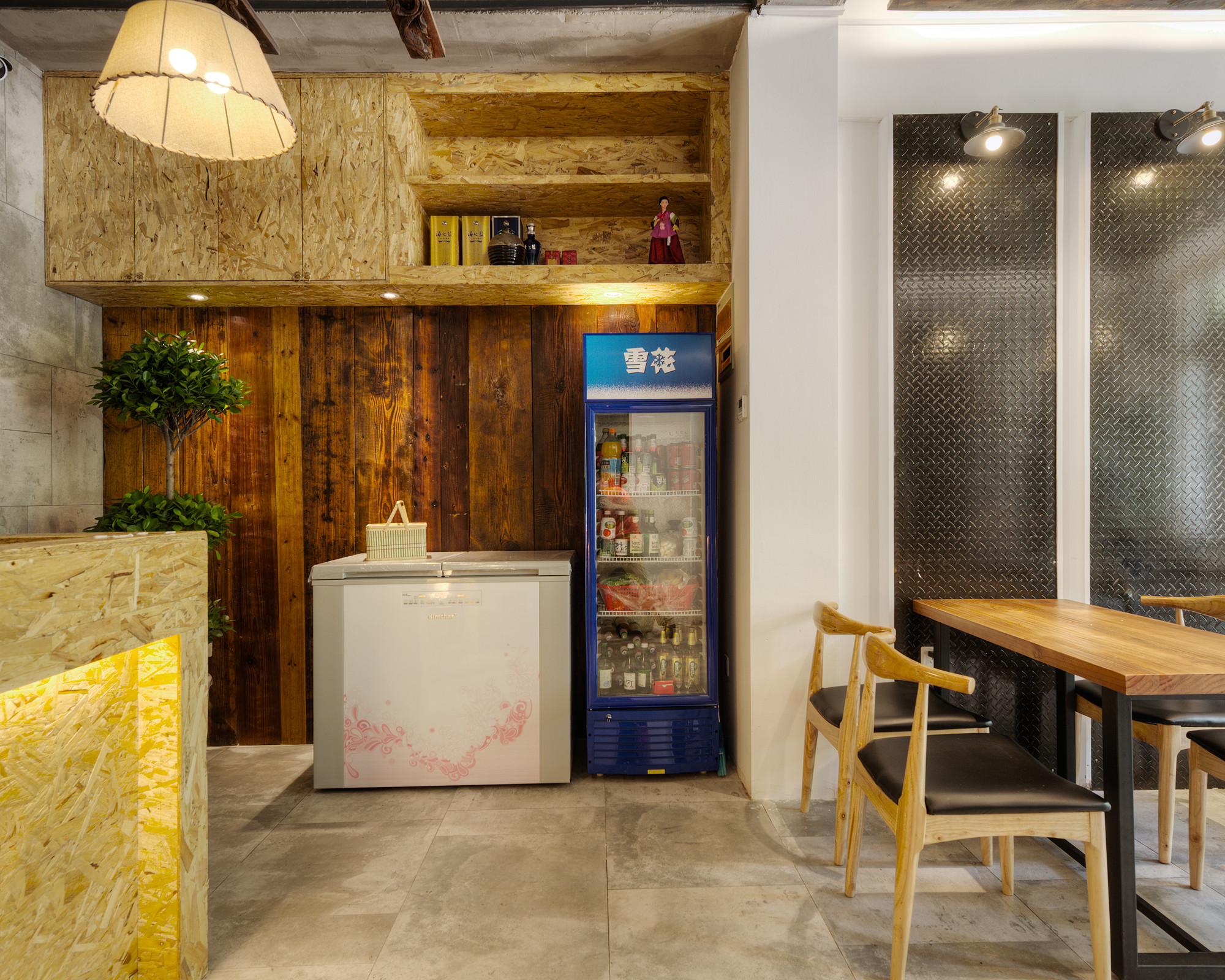 工業(yè)風(fēng)韓式烤肉店裝修設(shè)計-第3張圖片-上海古都建筑設(shè)計集團(tuán)