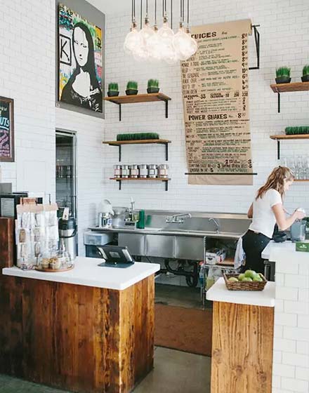 文藝風格咖啡廳裝修設(shè)計效果圖-第5張圖片-上海古都建筑設(shè)計集團