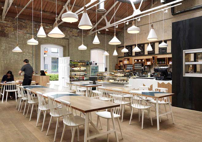 現(xiàn)代簡約咖啡廳裝修設計-第2張圖片-上海古都建筑設計集團