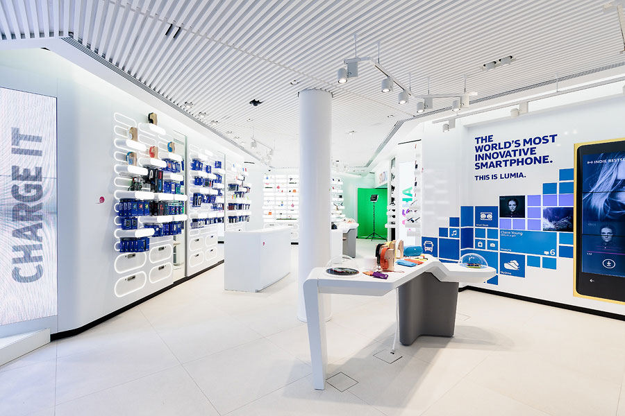 純白簡約風手機店裝修設計-第3張圖片-上海古都建筑設計集團