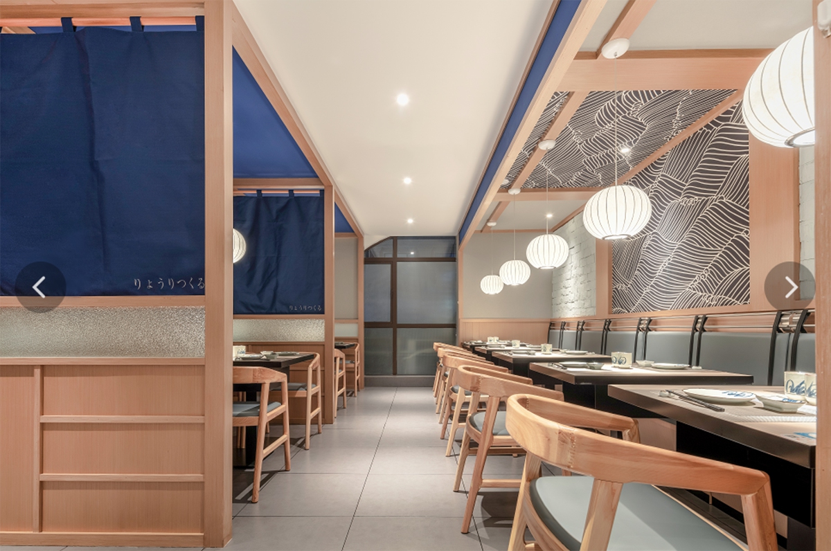 自然原木日式餐廳裝修設(shè)計-第5張圖片-上海古都建筑設(shè)計集團