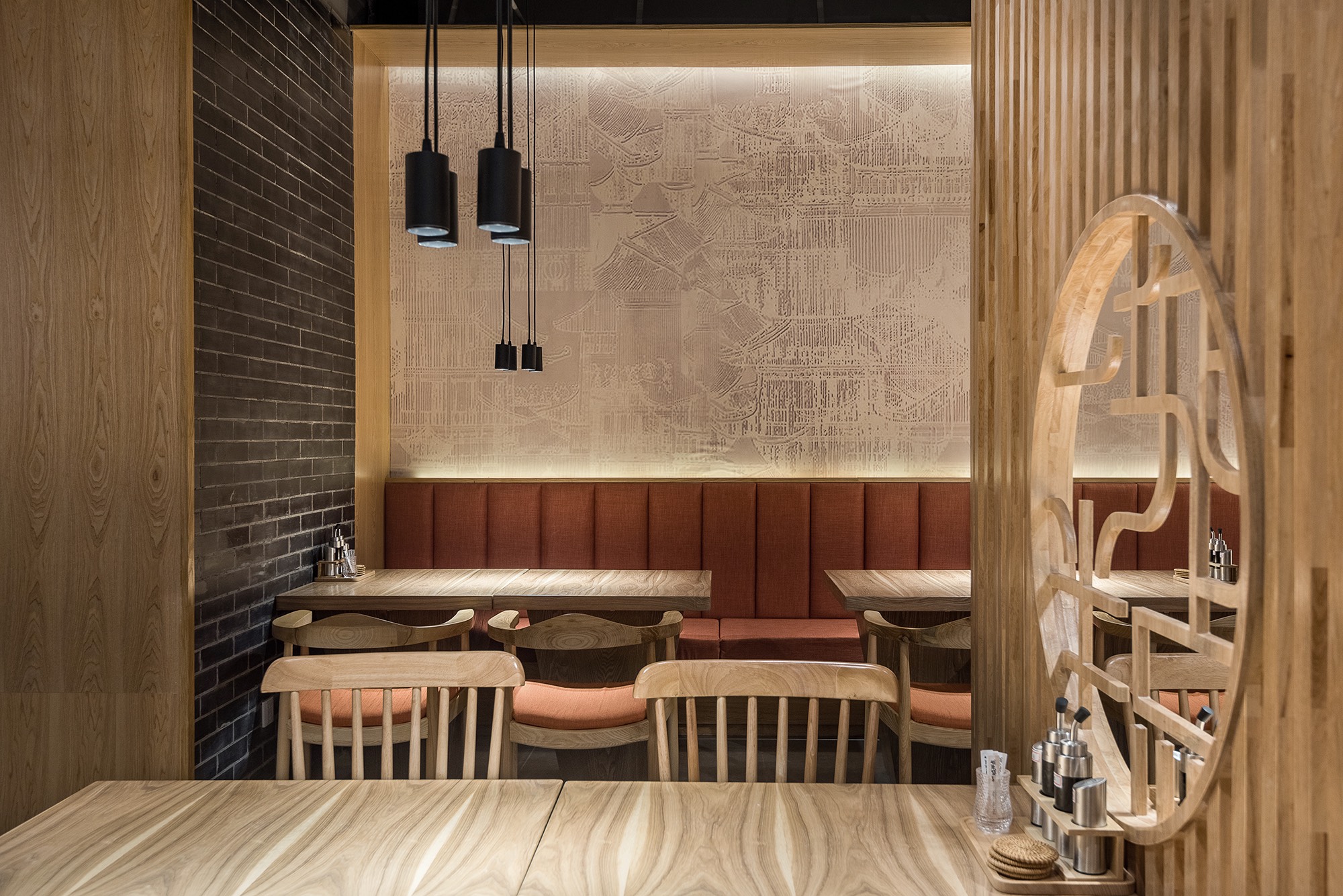 新中式餐廳裝修設計-第4張圖片-上海古都建筑設計集團