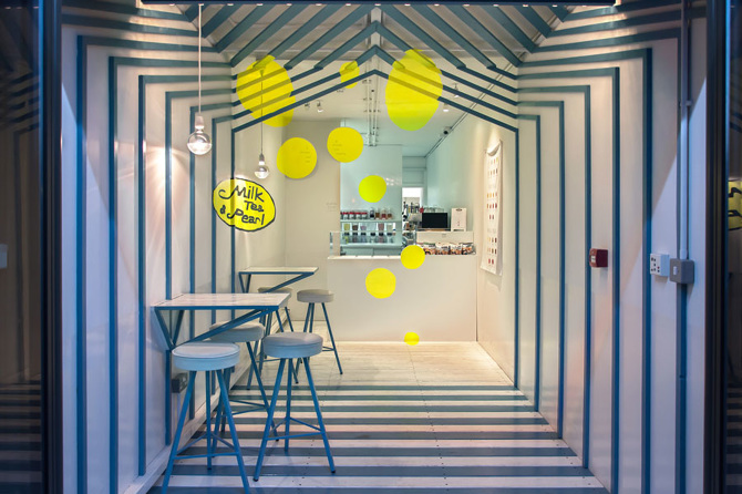 時尚簡約奶茶店裝修設(shè)計-第2張圖片-上海古都建筑設(shè)計集團