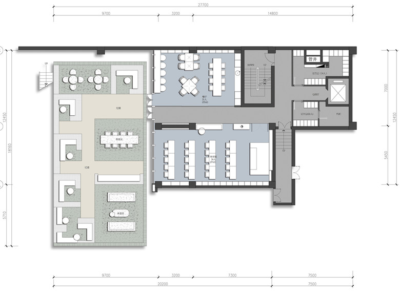 徐匯2000平金融公司辦公室設(shè)計效果-第6張圖片-上海古都建筑設(shè)計集團