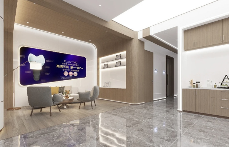 普陀260平口腔診所裝潢設(shè)計效果-第4張圖片-上海古都建筑設(shè)計集團