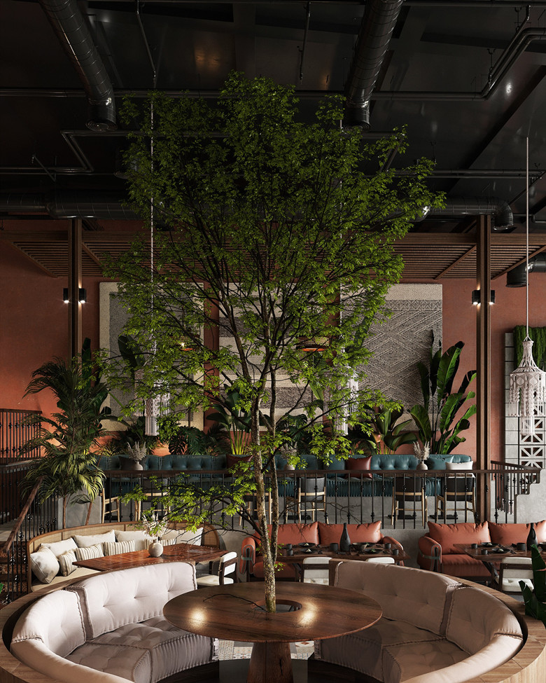 560平米工業(yè)風(fēng)格餐廳設(shè)計裝修實景-第3張圖片-上海古都建筑設(shè)計集團(tuán)